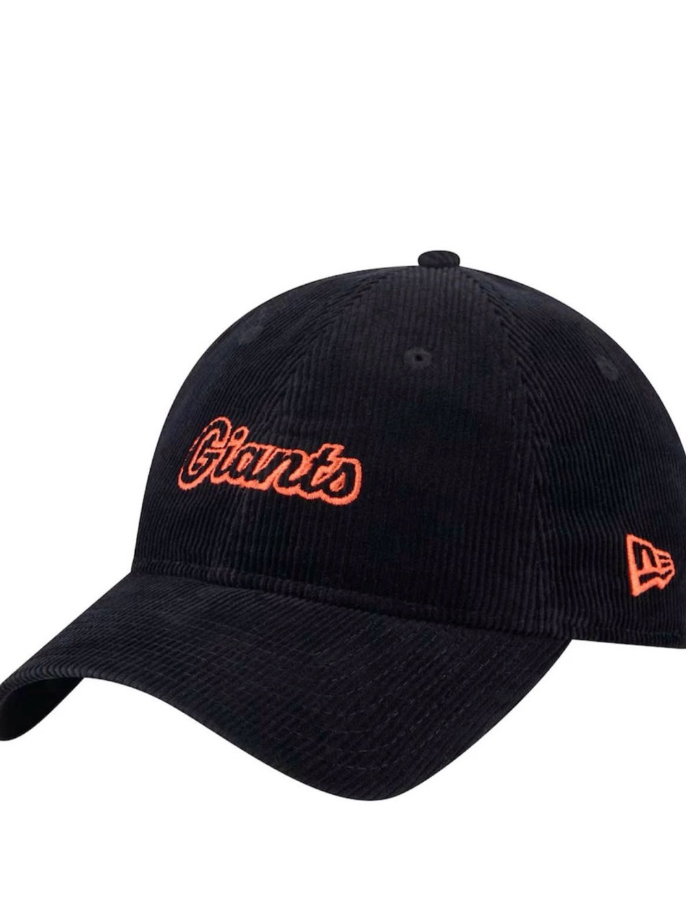 New Era  Women’s Black Corduroy 'Giants' Baseball Cap - Orange Embroidery